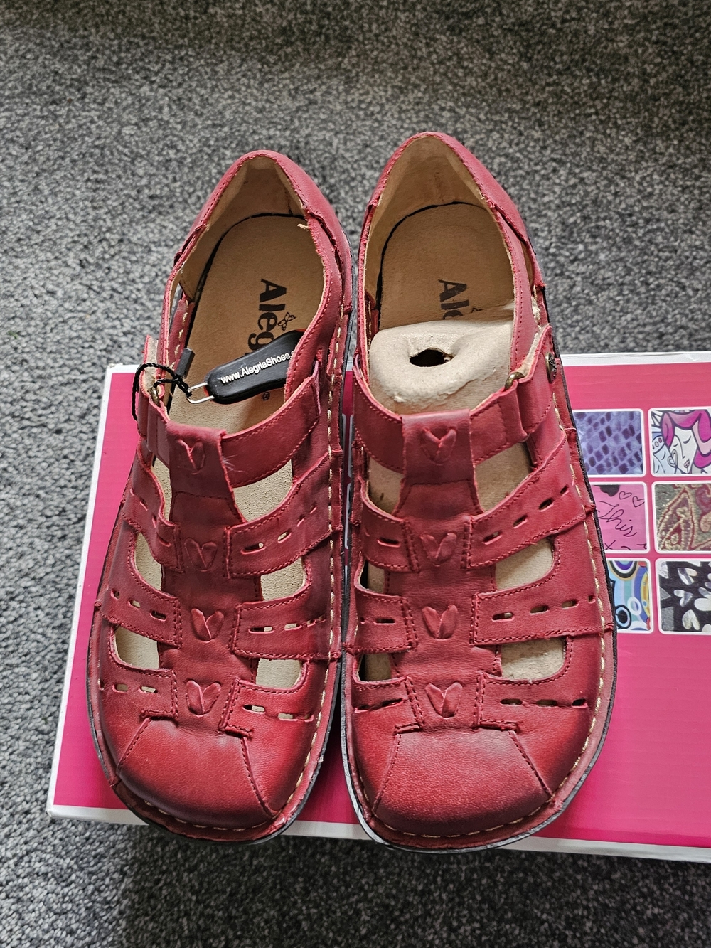 Alegria Berry Burnish Leather Closed-Toe Fisherman Sandals Shoes Size 38